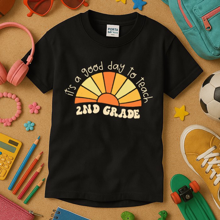 Retro Its Good Day To Teach 2nd Grade Teacher Back To School Kids T-Shirt