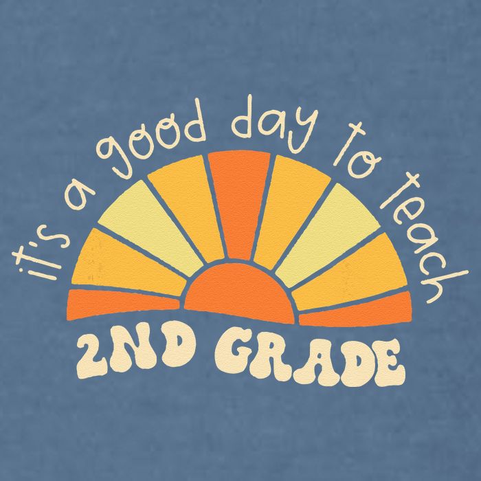 Retro Its Good Day To Teach 2nd Grade Teacher Back To School Garment-Dyed Sweatshirt