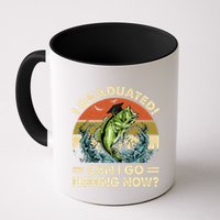 Retro I Graduated Can I Go Fishing Now Cute Graduation Mug