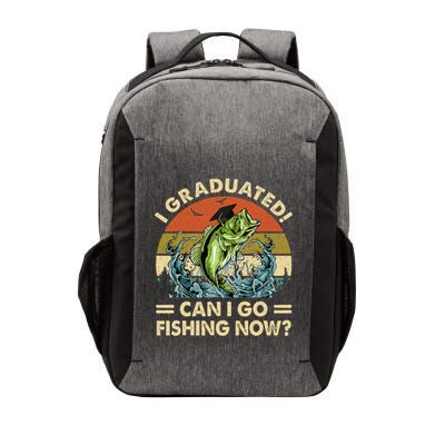 Retro I Graduated Can I Go Fishing Now Cute Graduation Vector Backpack