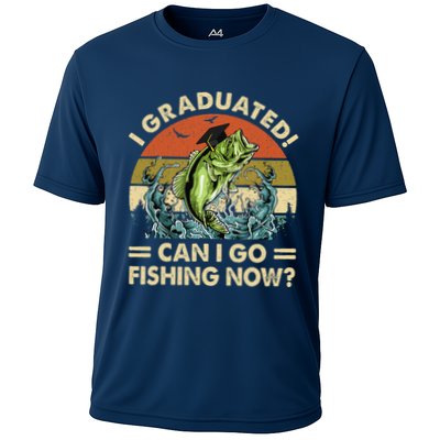 Retro I Graduated Can I Go Fishing Now Cute Graduation Performance Shirt