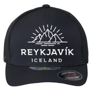 Reykjavik Iceland Glacier Flexfit Unipanel Trucker Cap