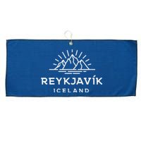 Reykjavik Iceland Glacier Large Microfiber Waffle Golf Towel