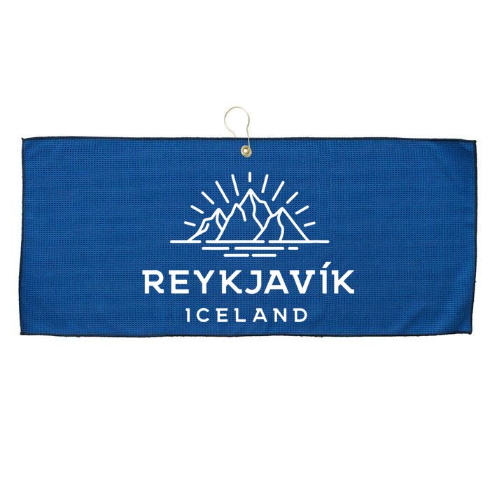 Reykjavik Iceland Glacier Large Microfiber Waffle Golf Towel