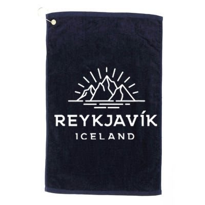 Reykjavik Iceland Glacier Platinum Collection Golf Towel