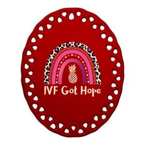 Rainbow Ivf Got Hope Ivf Pineapple For Transfer Day Cute Gift Ceramic Oval Ornament