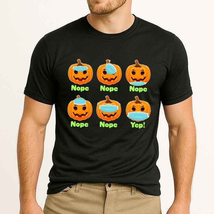 Right And Wrong Way To Wear Masks Pumpkins Performance Shirt