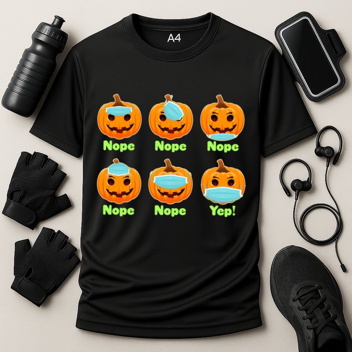 Right And Wrong Way To Wear Masks Pumpkins Performance Shirt