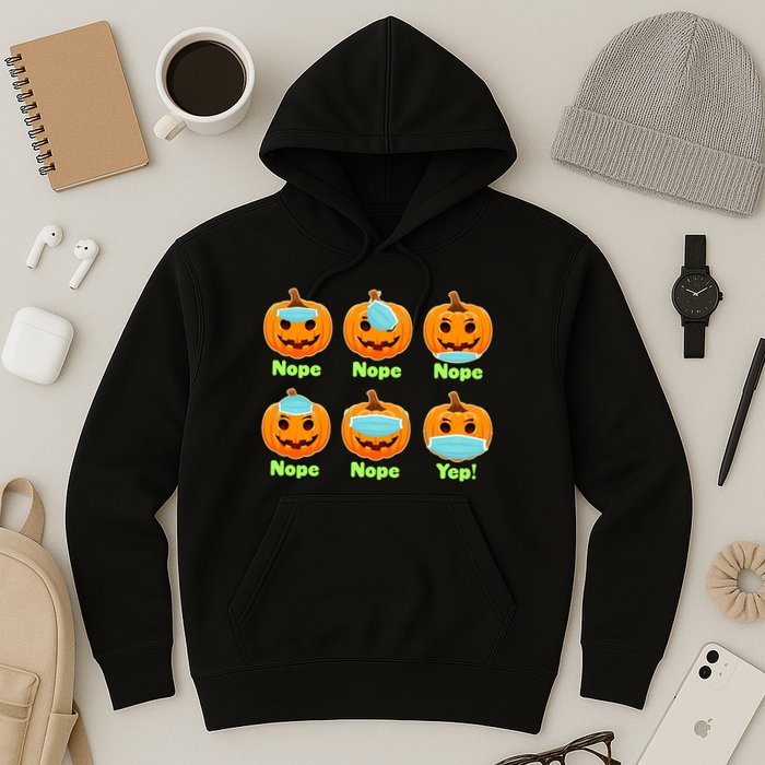Right And Wrong Way To Wear Masks Pumpkins Hoodie