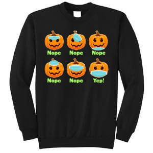 Right And Wrong Way To Wear Masks Pumpkins Sweatshirt