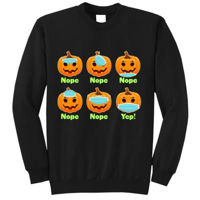 Right And Wrong Way To Wear Masks Pumpkins Sweatshirt