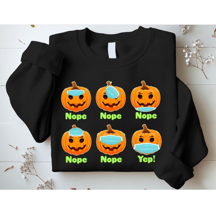 Right And Wrong Way To Wear Masks Pumpkins Sweatshirt