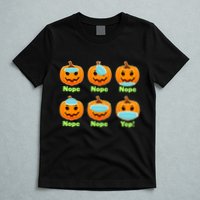 Right And Wrong Way To Wear Masks Pumpkins T-Shirt