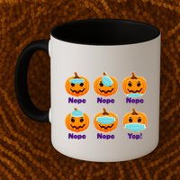 Right And Wrong Way To Wear Masks Pumpkins Mug
