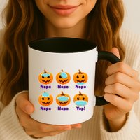 Right And Wrong Way To Wear Masks Pumpkins Mug