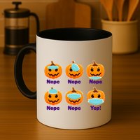 Right And Wrong Way To Wear Masks Pumpkins Mug