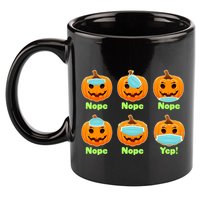 Right And Wrong Way To Wear Masks Pumpkins 11oz C Handle Ceramic Mug