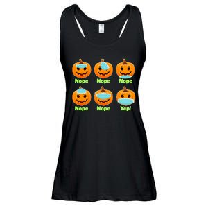 Right And Wrong Way To Wear Masks Pumpkins Ladies Essential Flowy Tank