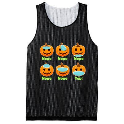 Right And Wrong Way To Wear Masks Pumpkins Mesh Reversible Basketball Jersey Tank