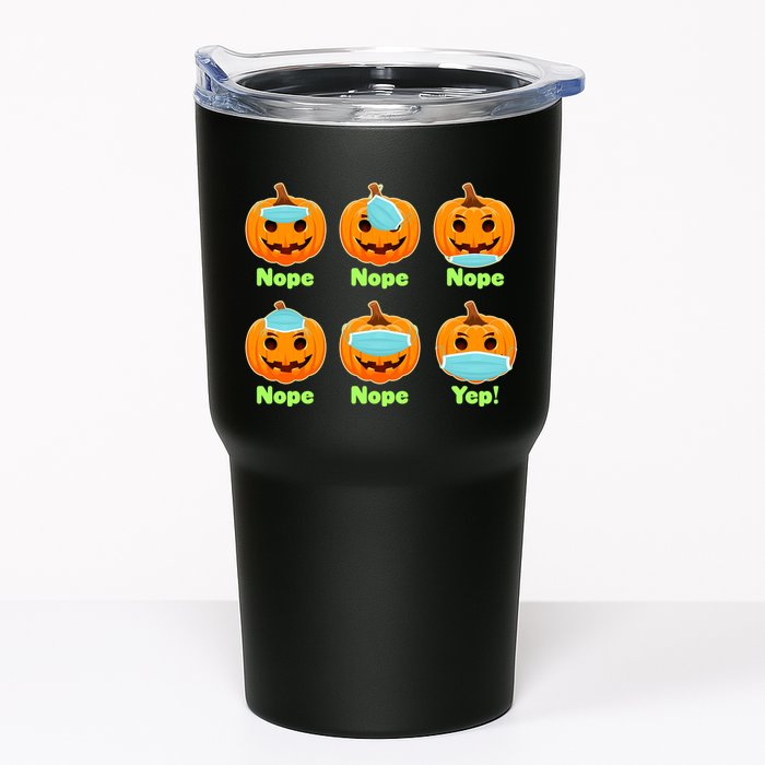 Right And Wrong Way To Wear Masks Pumpkins Tumbler