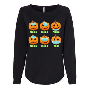 Right And Wrong Way To Wear Masks Pumpkins Womens California Wash Sweatshirt