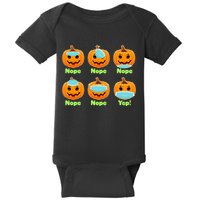 Right And Wrong Way To Wear Masks Pumpkins Baby Bodysuit