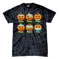 Right And Wrong Way To Wear Masks Pumpkins Tie-Dye T-Shirt