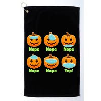Right And Wrong Way To Wear Masks Pumpkins Golf Towel