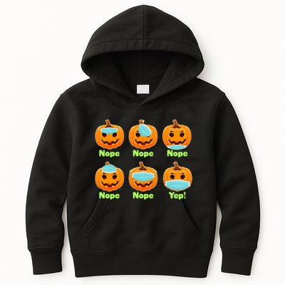 Right And Wrong Way To Wear Masks Pumpkins Kids Hoodie