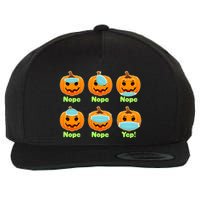 Right And Wrong Way To Wear Masks Pumpkins Wool Snapback Cap