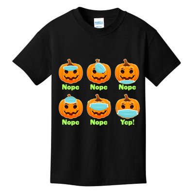 Right And Wrong Way To Wear Masks Pumpkins Kids T-Shirt