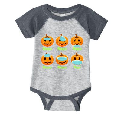 Right And Wrong Way To Wear Masks Pumpkins Infant Baby Jersey Bodysuit