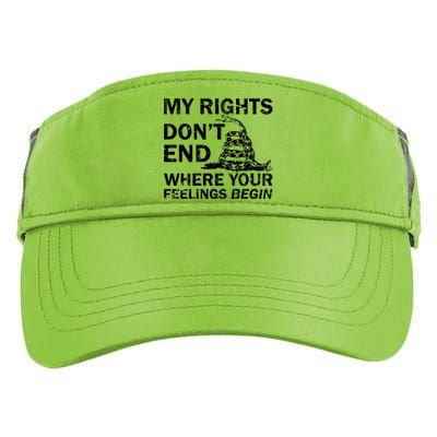 Rights Don't End Where Feelings Begin Adult Drive Performance Visor