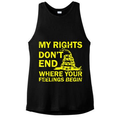 Rights Don't End Where Feelings Begin Ladies PosiCharge Tri-Blend Wicking Tank