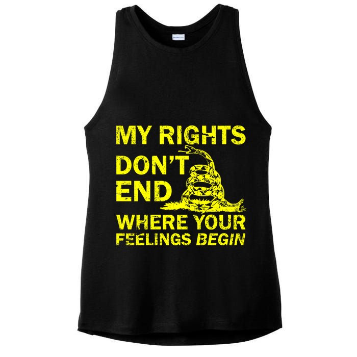 Rights Don't End Where Feelings Begin Ladies PosiCharge Tri-Blend Wicking Tank