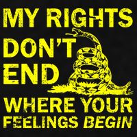 Rights Don't End Where Feelings Begin Ladies PosiCharge Tri-Blend Wicking Tank