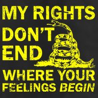 Rights Don't End Where Feelings Begin Garment-Dyed Fleece Hoodie