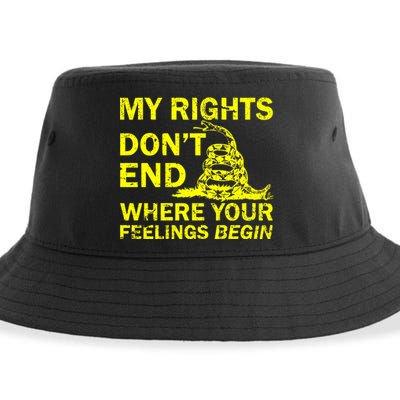 Rights Don't End Where Feelings Begin Sustainable Bucket Hat