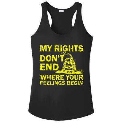 Rights Don't End Where Feelings Begin Ladies PosiCharge Competitor Racerback Tank