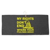Rights Don't End Where Feelings Begin Large Microfiber Waffle Golf Towel