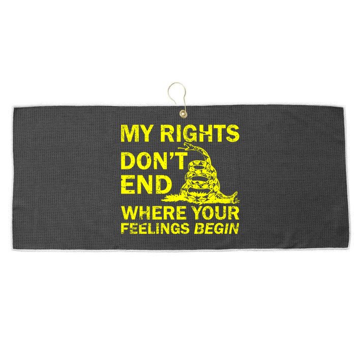 Rights Don't End Where Feelings Begin Large Microfiber Waffle Golf Towel