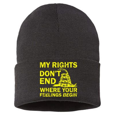 Rights Don't End Where Feelings Begin Sustainable Knit Beanie