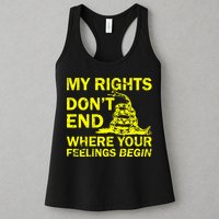Rights Don't End Where Feelings Begin Womens Tank Top