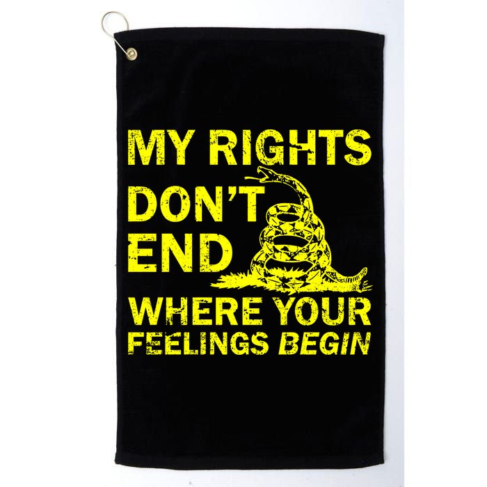 Rights Don't End Where Feelings Begin Golf Towel