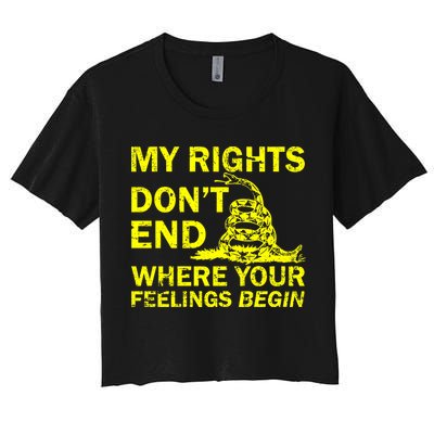 Rights Don't End Where Feelings Begin Crop Top