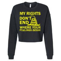 Rights Don't End Where Feelings Begin Cropped Pullover Crew
