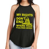 Rights Don't End Where Feelings Begin Women's Perfect Tri Rocker Tank