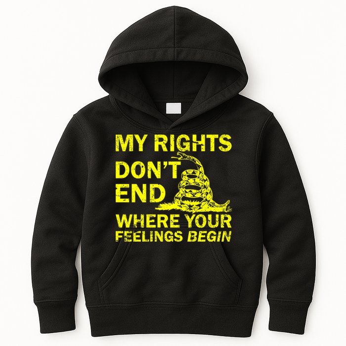 Rights Don't End Where Feelings Begin Kids Hoodie