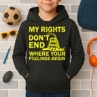 Rights Don't End Where Feelings Begin Kids Hoodie