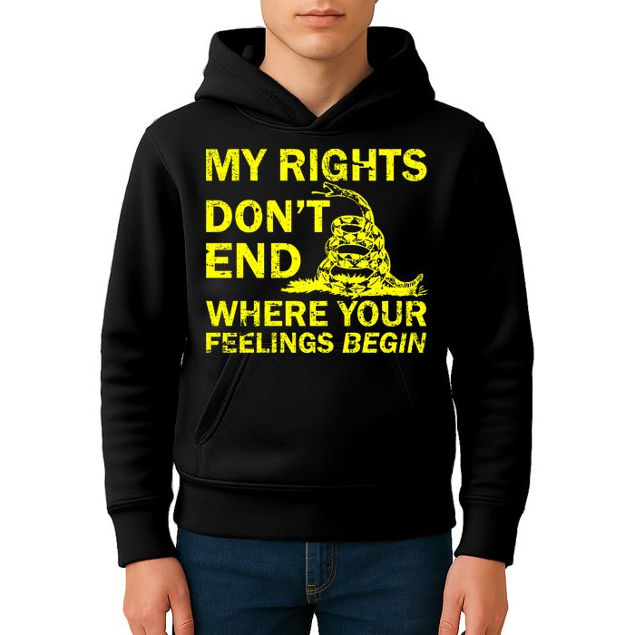 Rights Don't End Where Feelings Begin Kids Hoodie
